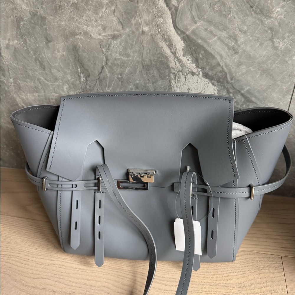 Zac ZacPosen leather Elegant Gray Handbag